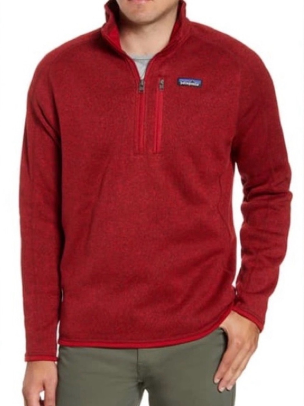 Patagonia Men's Better Sweater Half-Zip Fleece Pullover - Red